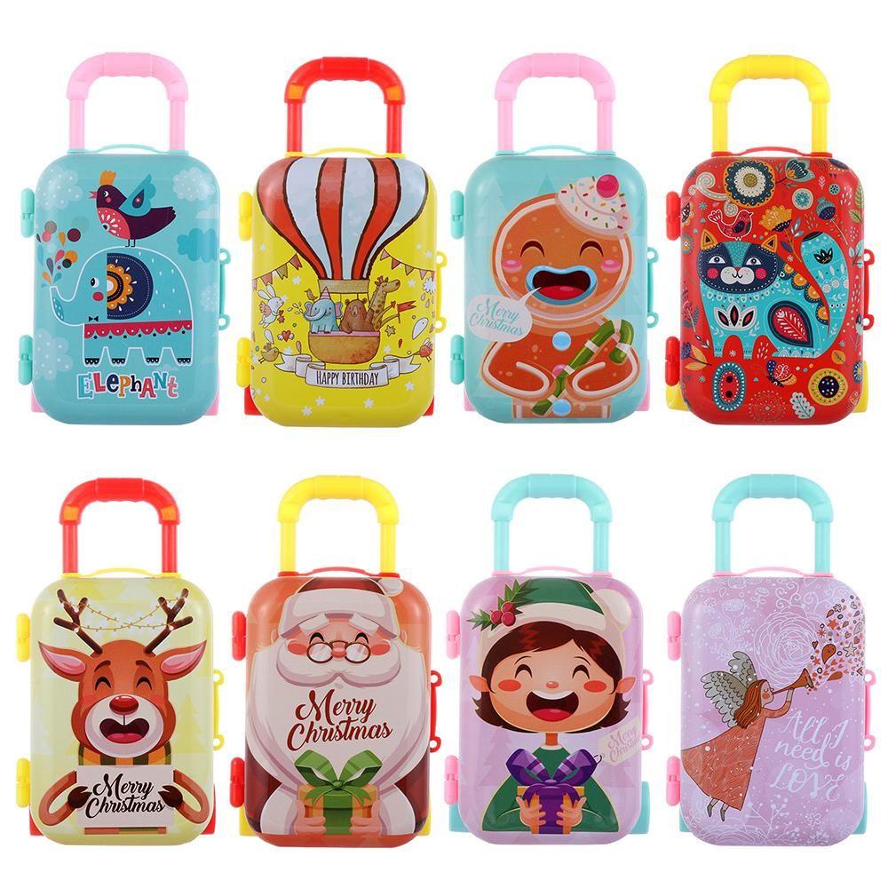 KUNHEV Hộp Đựng Kẹo / Đồ Chơi Trẻ Em Có Bánh Xe Kéo Họa Tiết Hoa Mẫu