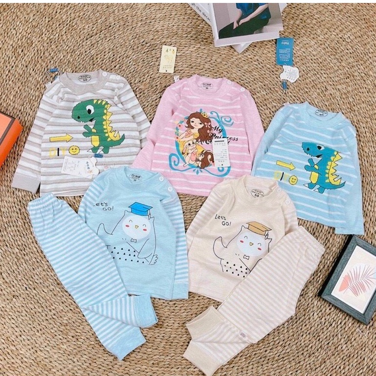 Bộ cotton len sợi mịn cho bé trai bé gái (Rẻ Vô Địch)
