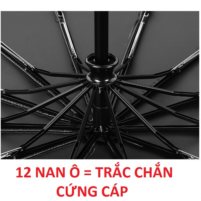 (12 NAN) Ô dù che mưa nắng đóng mở tự động cao cấp chống tia uv