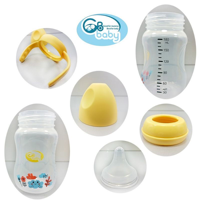 Bình sữa cổ rộng có tay cầm Baby Bottle 180ml, 240ml nhập khẩu Hàn Quốc