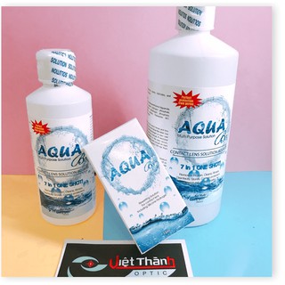 Nước ngâm lens và nước nhỏ mắt kính áp tròng chính hãng Hàn quốc Aqua