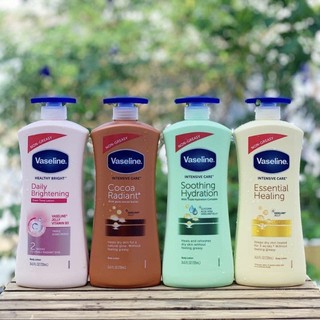 Sữa Dưỡng thể Vaseline Intensive Care 725ml 4 màu Vàng - Hồng - Xanh lá - Nâu