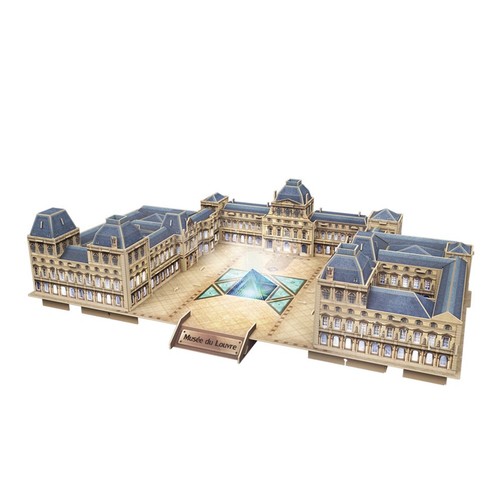 Mô hình giấy 3D CubicFun - Led thư viện Pháp - The Louvre - (L517h)