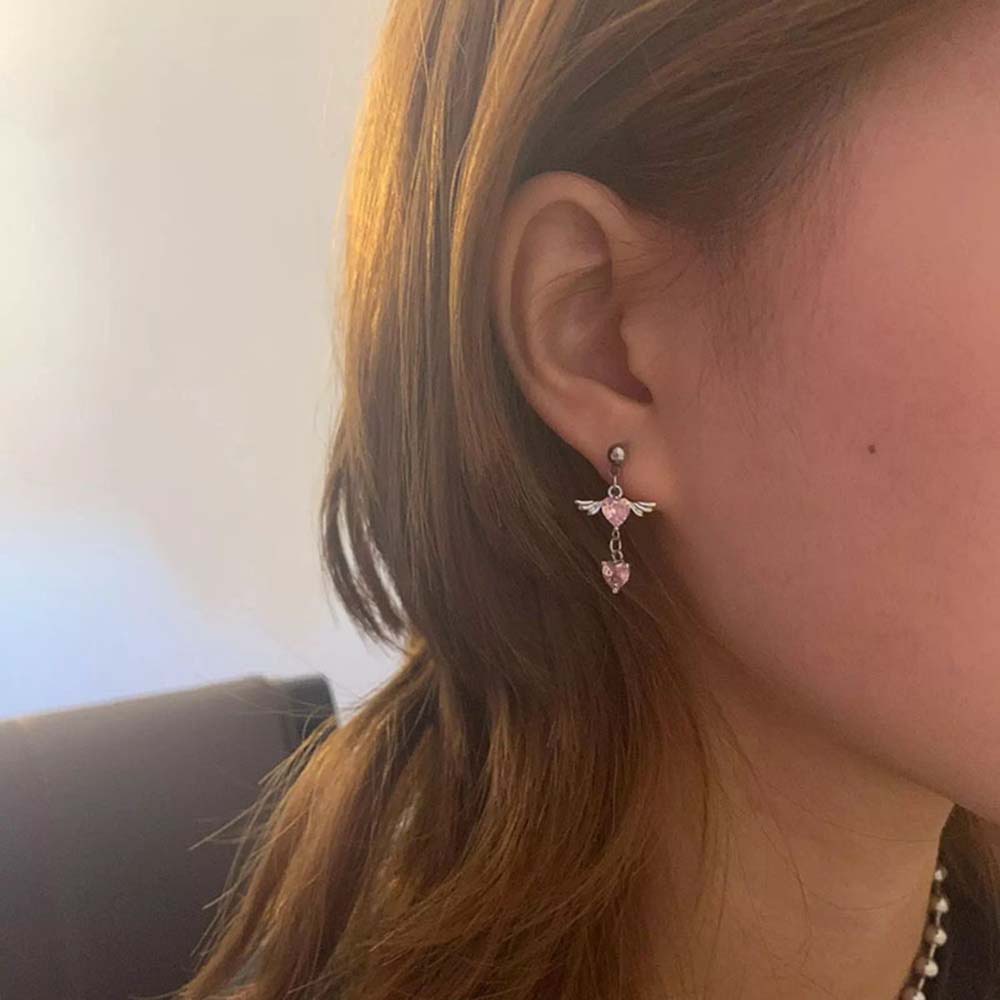 1 Khuyên Tai Hình Đôi Cánh Thiên Thần Thời Trang Âu Mỹ