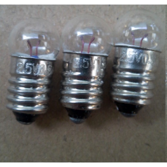 COMBO 10 Bóng đèn sợi đốt đuôi xoáy 1.5V/ 2.5V/ 3.8V 0.3A E10