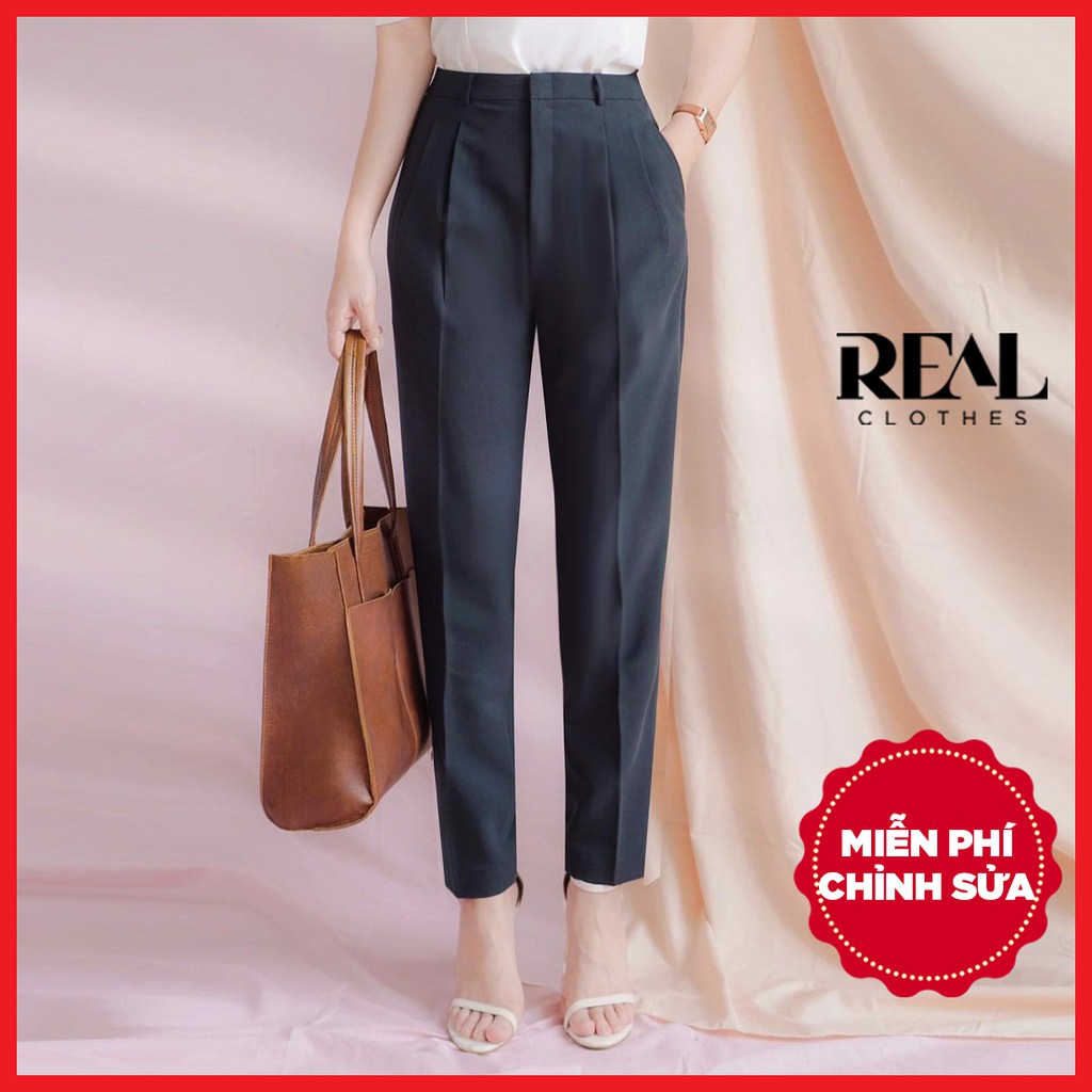 Quần baggy lưng cao màu xám xanh, đủ size, thiết kế cơ bản