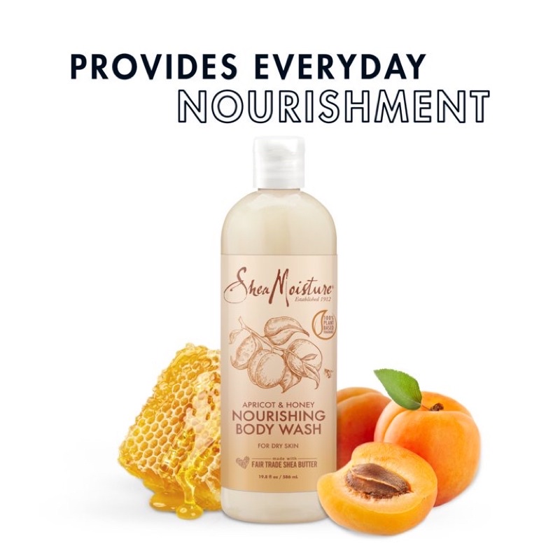 Sữa tắm dưỡng ẩm Shea Moisture quả mơ &amp; mật ong 586ml