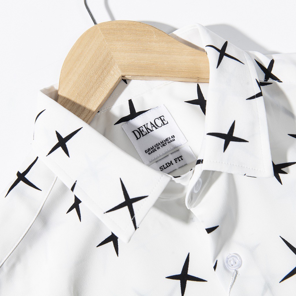 Áo Sơ Mi Nam Dekace Chất Lụa Họa Tiết T6921