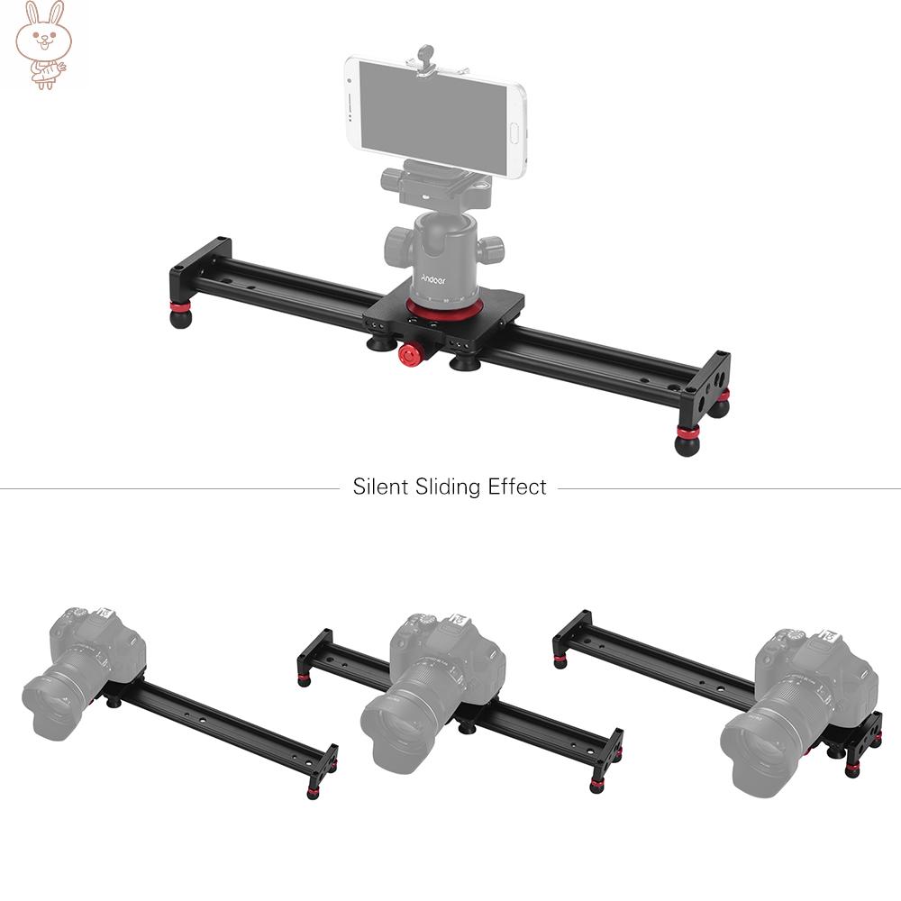 Only♥Andoer 40cm/16inch Aluminum Alloy Camera Track Slider Video Stabilizer Rail for DSLR Camera Camcorder DV Film Photography, Load up to 11Lbs