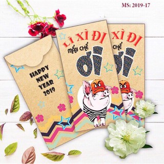 Bao Lì Xì Tết 2019 - Lì Xì Đi Mấy Chế Ơi - Xấp 10 Cái - Hoàng Yến Computer