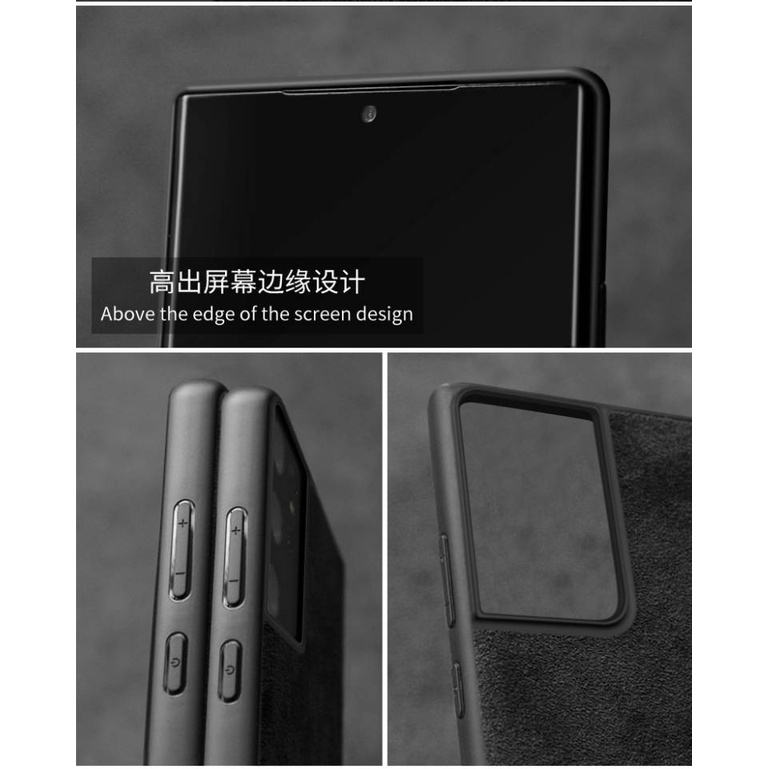 Ốp Điện Thoại logo Alcantara Cho Samsung S21 Ultra S22 S23 Note 20 Galaxy Note 10 Lite S20 Plus S20FE 5G S10 X Note 9