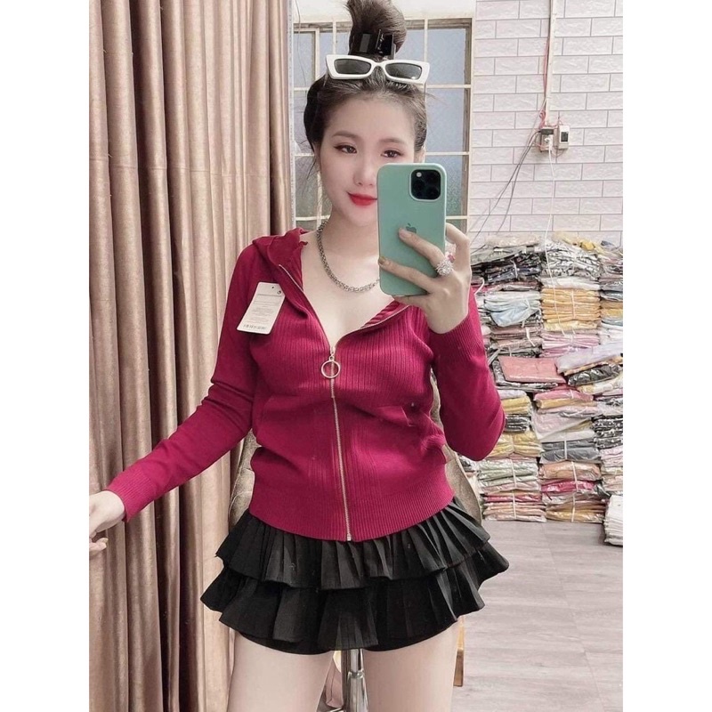 ÁO KHOÁC NỮ ÁO KHOÁC LEN NỮ CÓ NÓN - NHIỀU MÀU