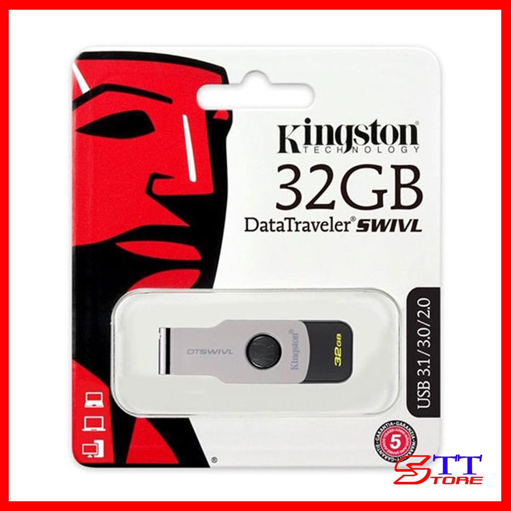 USB Kingston Nắp Xoay SWIVL 32GB - Hàng Chính Hãng