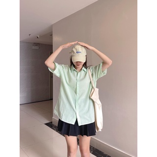 Sơ mi cộc tay nữ chất xốp mềm mát