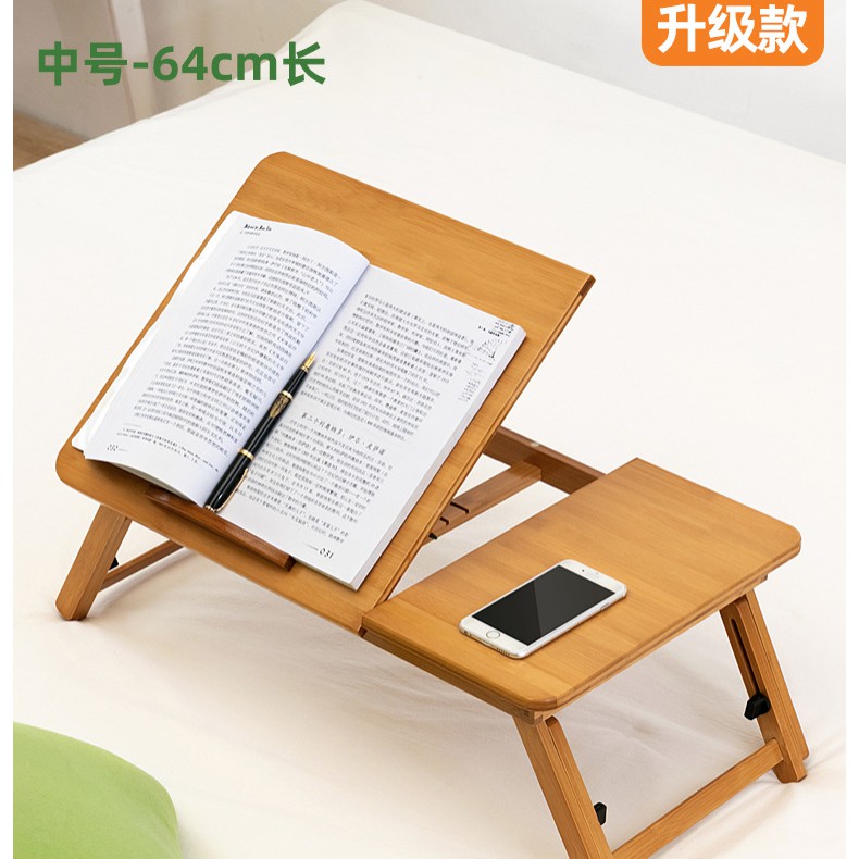 Bàn học gấp gọn mini gỗ, Bàn máy tính Laptop làm việc đọc sách trên giường đa năng tiện dụng gỗ chống mỏi gáy cổ | BigBuy360 - bigbuy360.vn