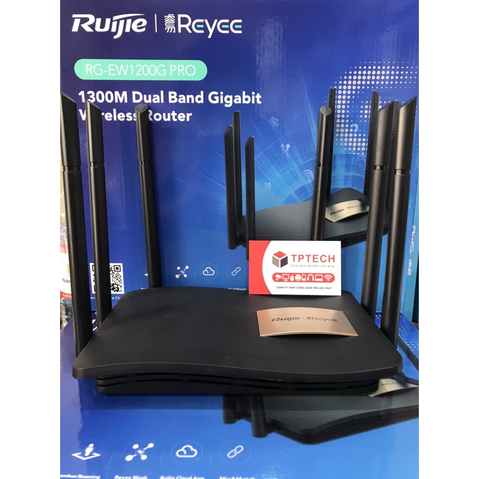 Thiết bị Wifi Ruijie Reyee RG-EW1200 4 râu  và RG-EW1200G Pro 6 râu
