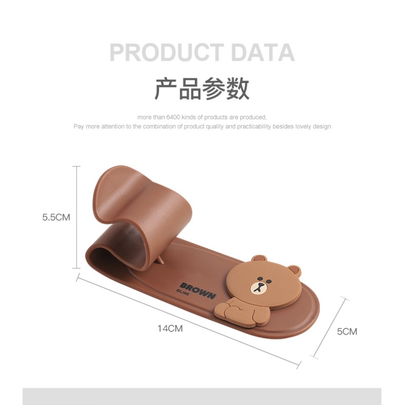 LINE FRIENDS Móc Treo Dù Gắn Sau Ghế Xe Hơi Thiết Kế Dễ Thương Đa Năng Tiện Dụng