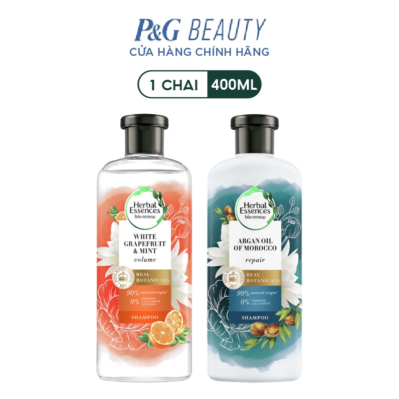 Dầu Gội HERBAL ESSENCES chai 400ml Bưởi và Bạc Hà / Argan Oil