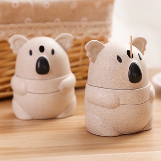 Hộp Đựng Tăm Chất Liệu Lúa Mạch Hình Gấu Koala Đáng Yêu