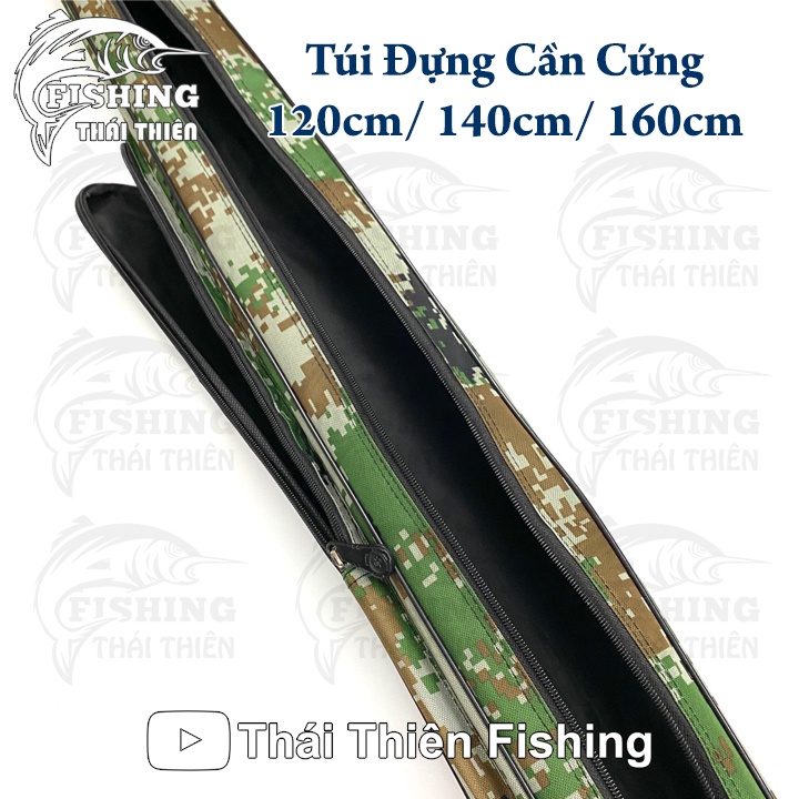 Túi Đựng Cần Câu Cá, Bao Cần Cứng Abu Camou Vân Lính Rằn Ri Cao Cấp Siêu Bền 120cm, 140cm, 160cm