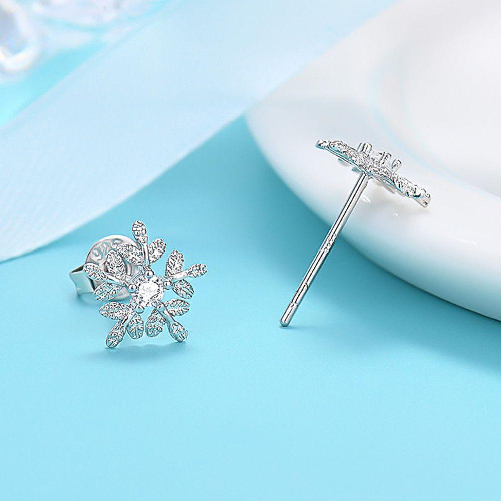 Bông Tai Mạ Bạc 925 Thiết Kế Đơn Giản Thời Trang Cho Nữ
