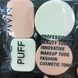 Bông phấn trang điểm crown puff gói 2 - 4 miếng