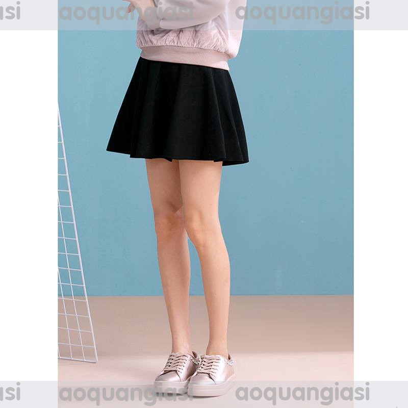 Chân Váy xòe Đen lưng thun mt662