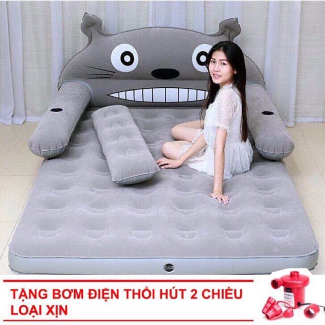 Sẵn hàng Giường hơi 1 tầng hình thú kèm bơm + gối + miếng dán | BigBuy360 - bigbuy360.vn