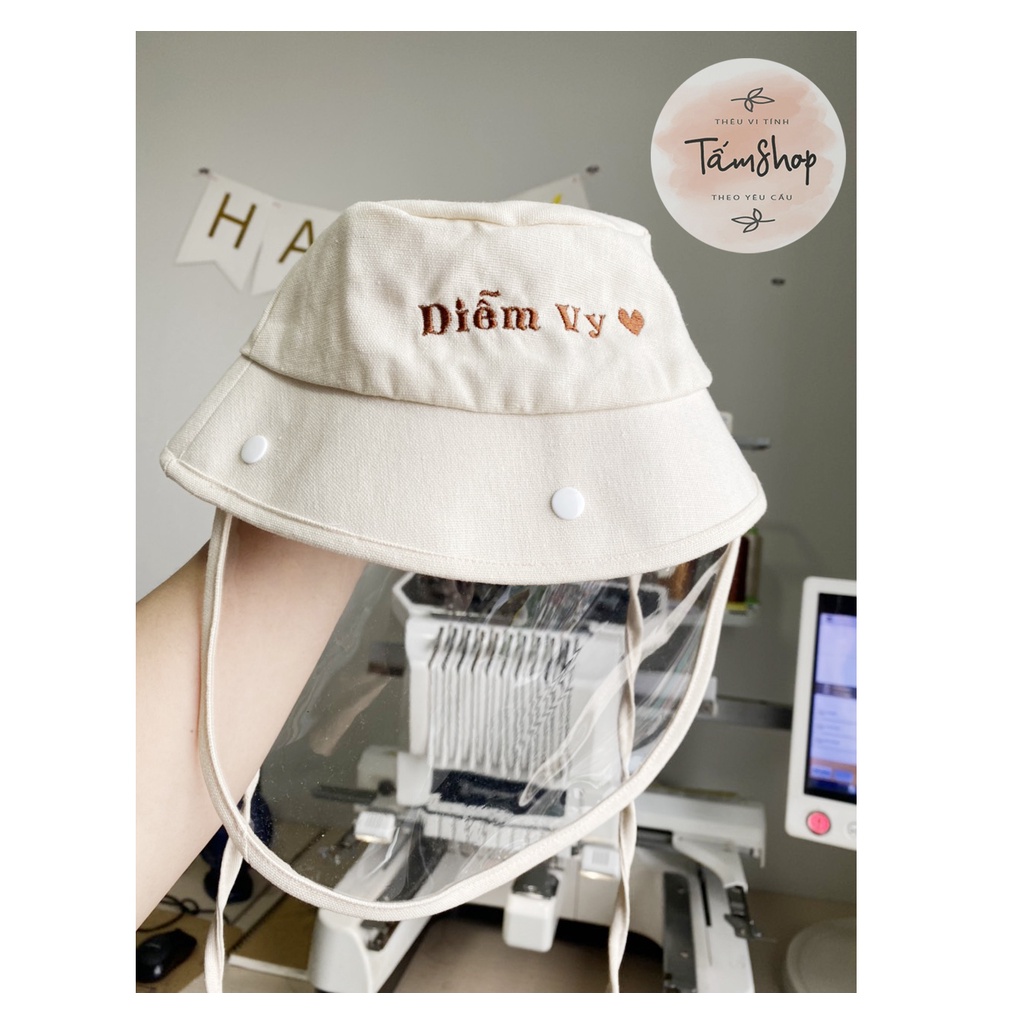 Mũ chắn gọt bắn phong cách vintage thêu tên theo yêu cầu