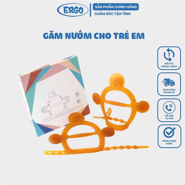 Gặm nướm cho trẻ em MISUTA làm từ silicone có thiết kế chống rơi sạch sẽ