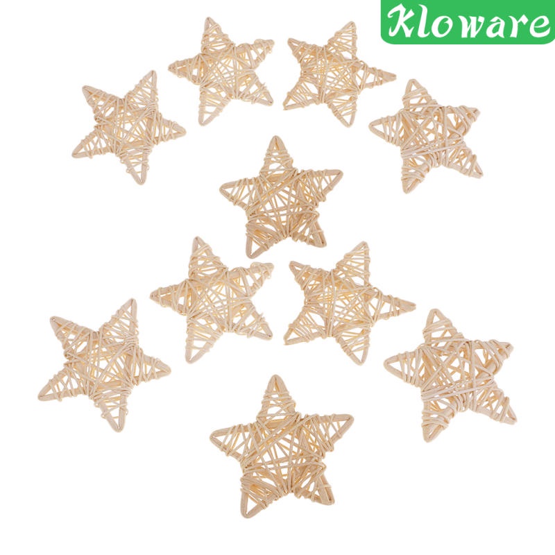 [Kloware] Set 10 Cây Gậy Đan Mây Hình Ngôi Sao Tự Nhiên 7cm Trang Trí Nhà Cửa Sân Vườn Đám Cưới