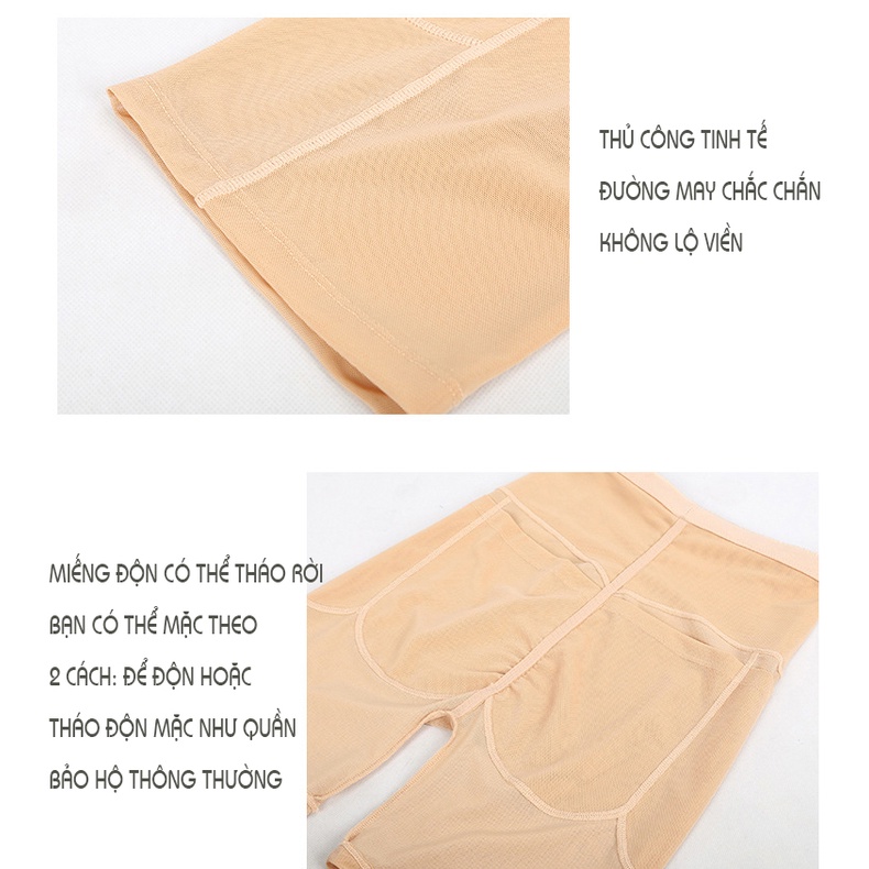 Quần Gen Bụng- Độn Mông Và Hông Vải Lưới Mềm Siêu Thoáng Cao Cấp D507