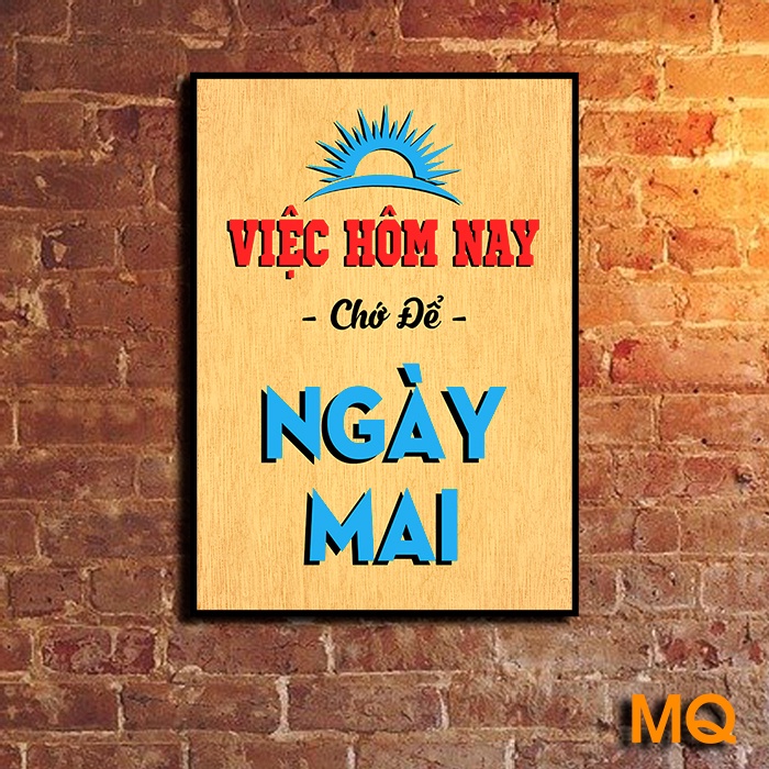 Các Mẫu Tranh Động Lực Để Bàn Trang Trí Bàn Làm Việc Góc Học Tập, Tranh Khung Size 15x20cm Tặng Kèm Chân Đế