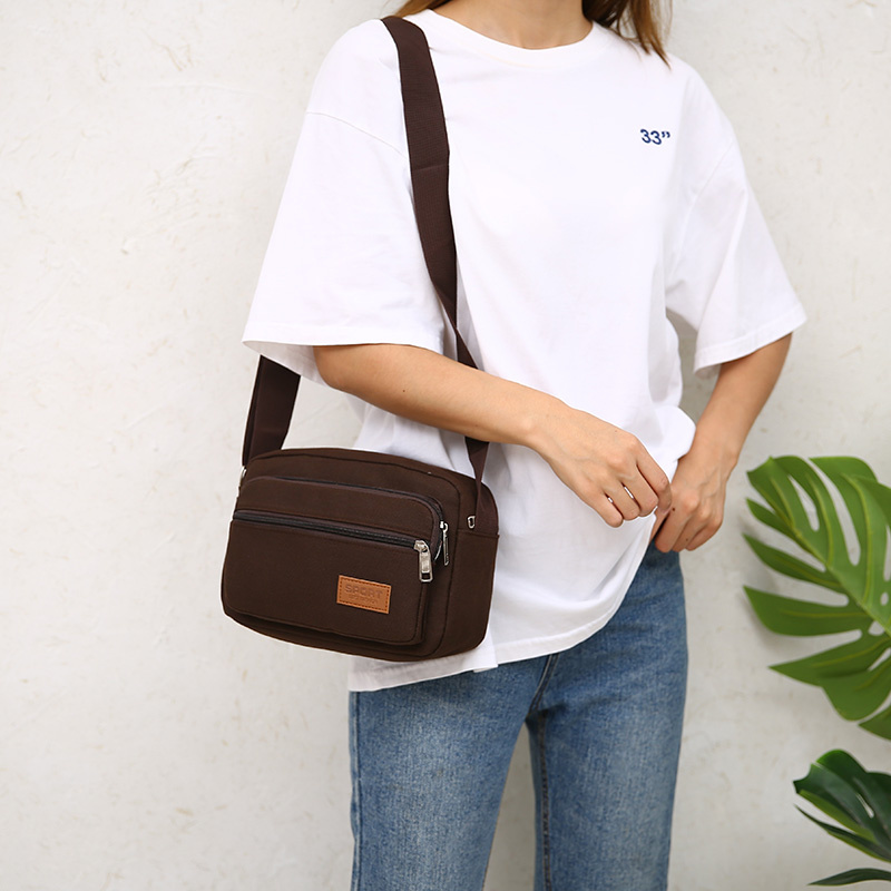 Middle-Aged Women's Bag Multi-Layer Cloth Bag Doing Business Collection Wallet Korean Casual Small Square Bag Mother Bag