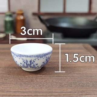 Bộ Chén Mini Bằng Sứ Cho Nhà Búp Bê