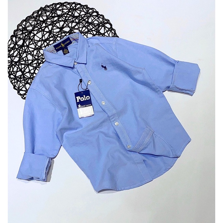 ÁO SƠ MI VẢI CÔ TÔNG TRƠN NĂM MÀU CƠ BẢN TRẮN CAM VÀNG XANH NGỌC DA TRỜI CHO BÉ TRAI 35-48 KG