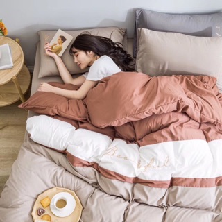 Set chăn ga Cotton TC phối cá tính.