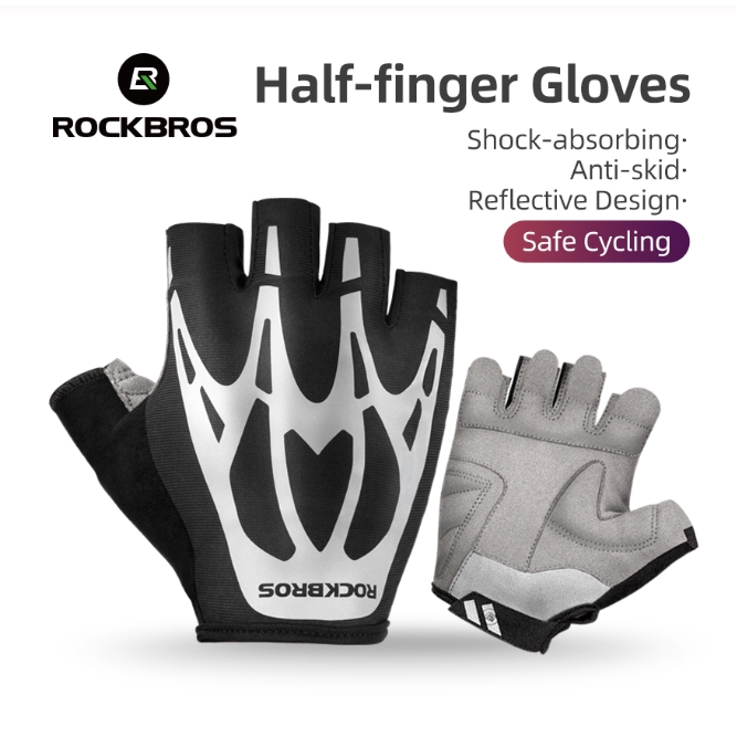 Găng Tay ROCKBROS Đạp Xe Phản Quang Chuyên Dụng Cho Nam Và Nữ