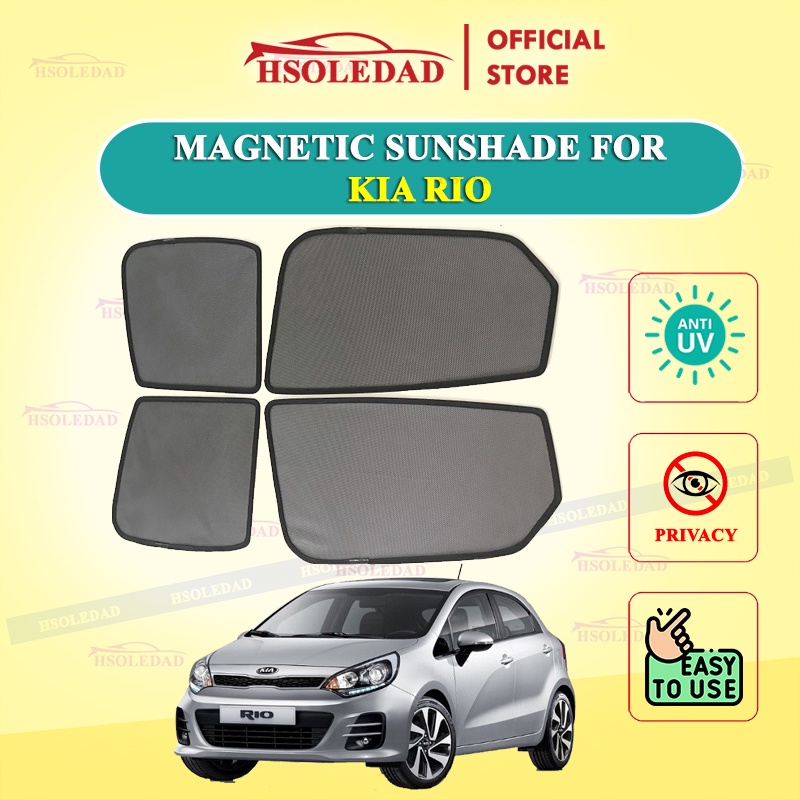 Rèm che nắng nam châm cho xe Kia Rio, bộ 4 tấm cho 4 cửa, hàng loại 1 cao cấp nhất, vừa khít kính