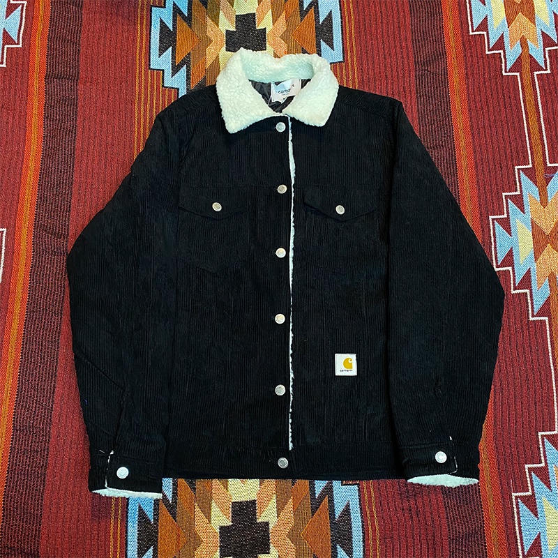 O7AO Carhartt Carhart thickened jacket cotton-padded coat corduroy lamb fleece coat couple loose retro men's and women's 2021