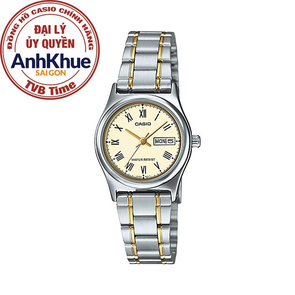 Đồng hồ nữ dây kim loại Casio chính hãng Anh Khuê LTP-V006SG-9BUDF (25mm)