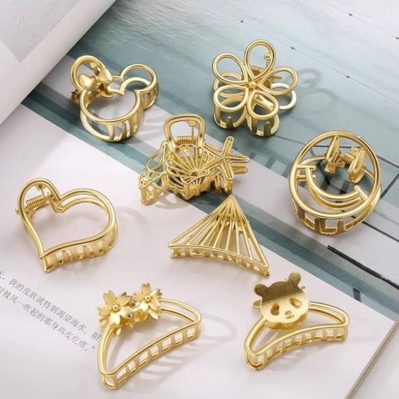 Sét 8 Kẹp Tóc Mái Càng Cua Kim Loại Mini Siêu Xinh Phong Cách Hàn Quốc