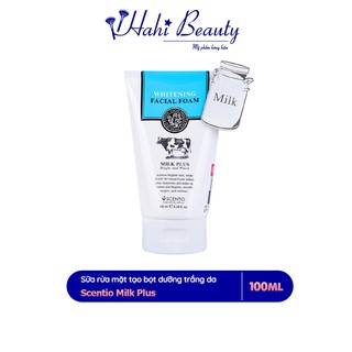 Sữa rửa mặt tạo bọt dưỡng trắng và trẻ hoá da Scentio Milk Plus 100 ml Beauty Buffet