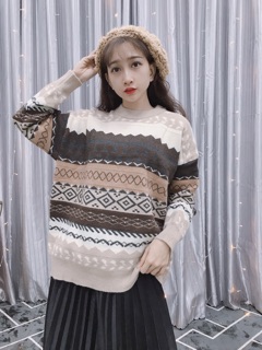❤️(HÌNH THẬT + CLIP) áo len thổ cẩm ❤️