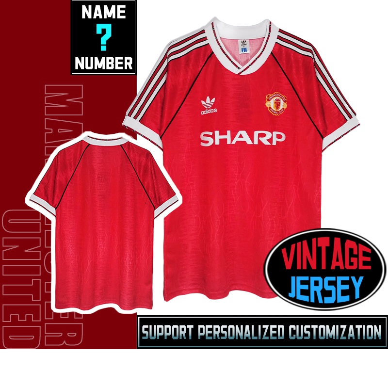 Bộ Quần Áo Bóng Đá Đội Tuyển Manchester United Mùa Giải 1991-92 Size s-2xl