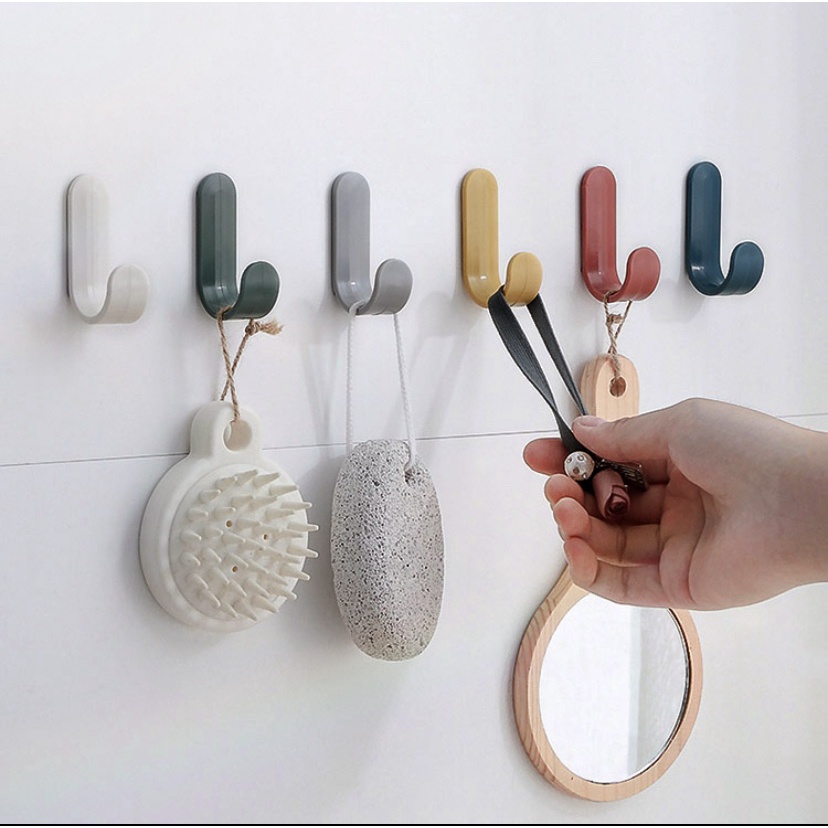 Móc dán tường treo đồ đa năng hình chữ J siêu chắc chắn
