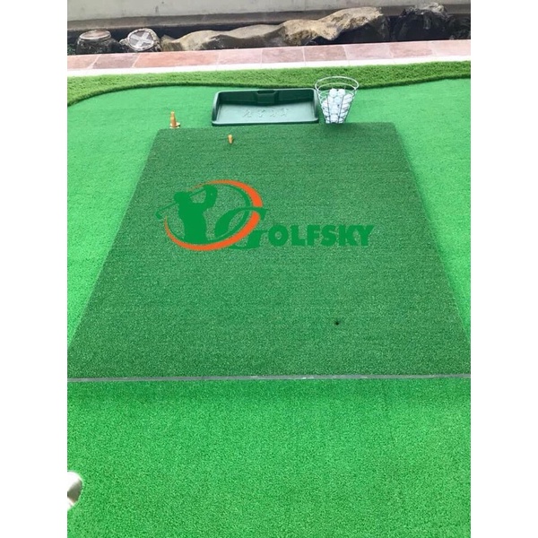 Thảm Tập Golf Swing 100cm x 125cm - Tặng Bóng và Tee cao su - Ảnh Thật 100%