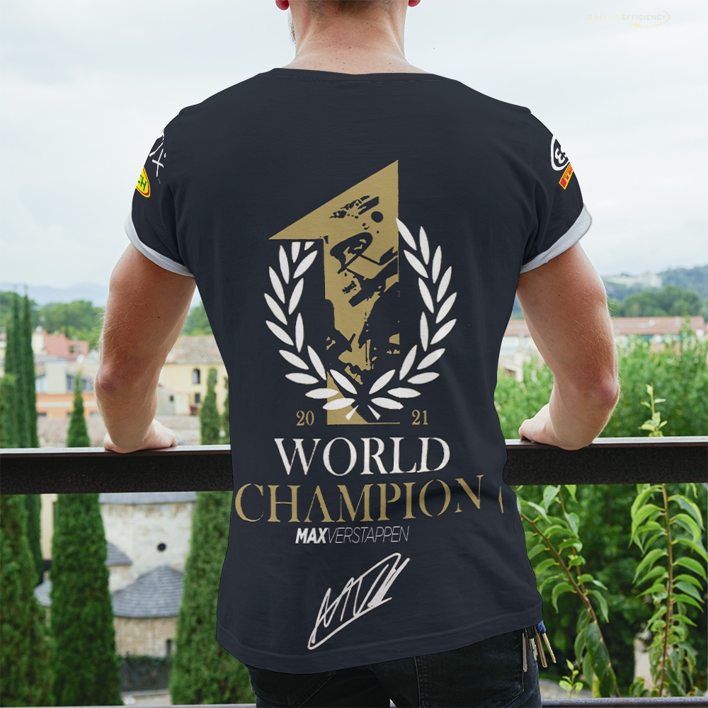 Áo Thun In Hình Xe Đua F1 Drivers World Champion Thời Trang Mùa Hè 2022 Có 1 Màu Đỏ