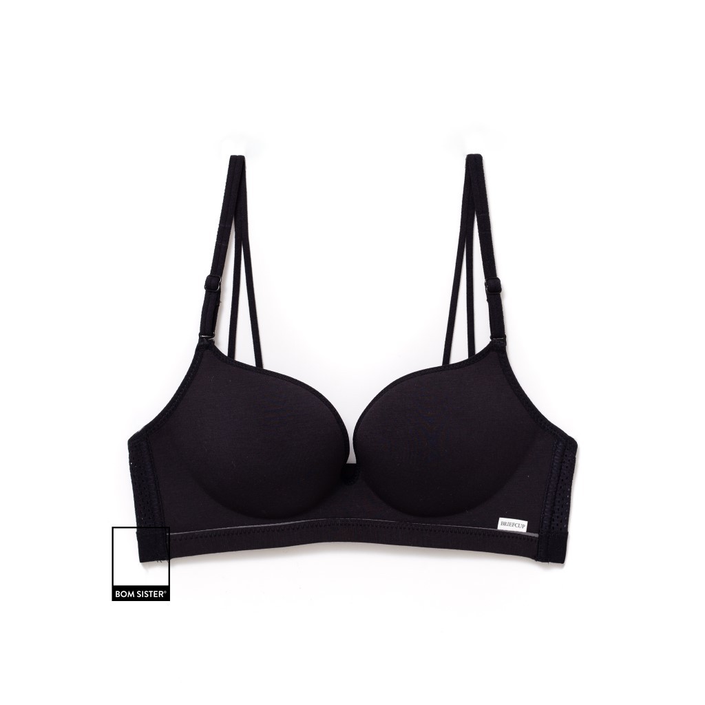 Áo lót mút mỏng cotton pha không gọng thoải mái màu trơn nâng ngực tự nhiên BOM SISTER A9539 | BigBuy360 - bigbuy360.vn