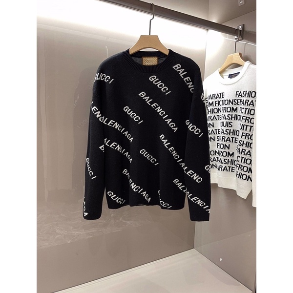 Mua Áo len nam cổ tròn hoạ tiết chữ thương hiệu Gucci x Balenciaga cao ...
